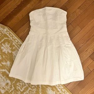 French Connection strapless white dress